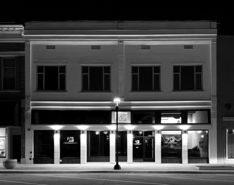Nighttime Building Front